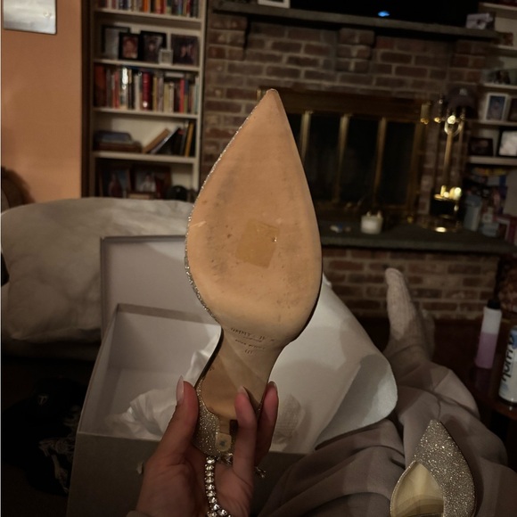 Jimmy Choo Silver Glitter Heels bridal - Picture 7 of 10